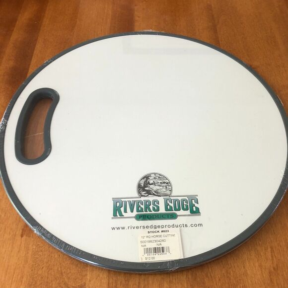 NEW Rivers Edge Antibacterial Plastic Cutting Board Horse Round 14" Hautman Bros - Picture 3 of 4